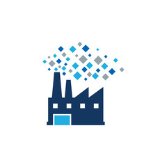 Factory Pixel Logo Icon Design
