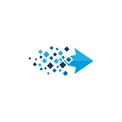 Arrow Pixel Logo Icon Design