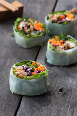 Vietnamese food spring rolls

