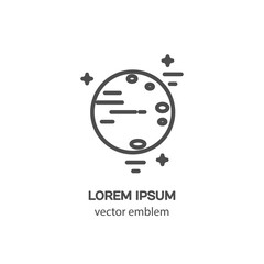 Planet icon white background.