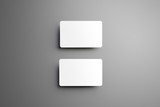 Universal mockup of a two  bank (gift) cards on a gray background.