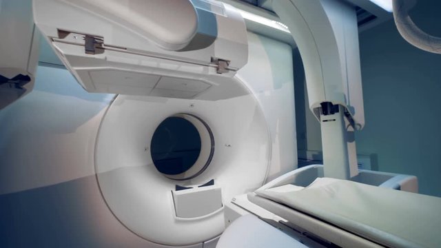 Modern medical equipment, tomographic scanner.