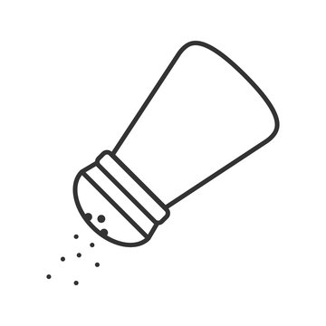 Salt or pepper shaker linear icon