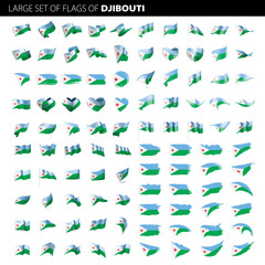 Djibouti flag, vector illustration