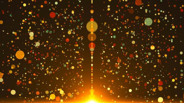 Digital backcircles in black space - modern abstraction, computer generated background, 3D rendering