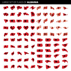 Albania flag, vector illustration