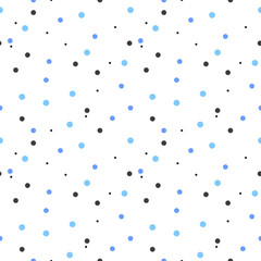 Seamless Background with polka dot pattern. Polka dot fabric. Retro vector background or pattern.