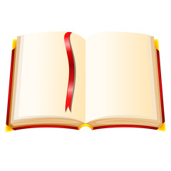 book with red cover on a white background