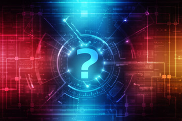 2d illustration question mark