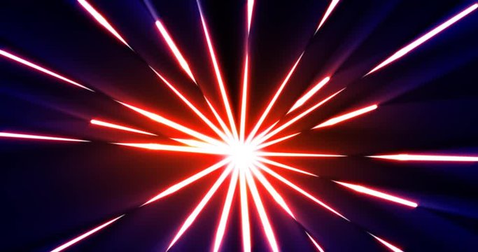 big american abstract fireworks star blowing up, 4k loop