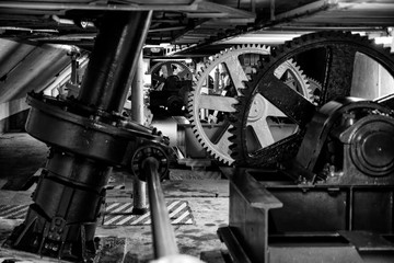 Cogwheels machinery  in factory