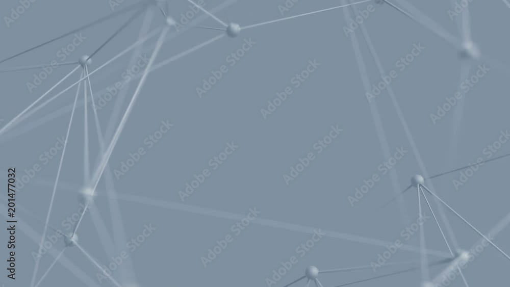 Poster abstract 3d rendering of a network concept. cgi loop animation with spheres and lines. modern backgr