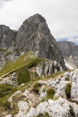 Fototapeta na wymiar Mountain scenery in Durmitor National Park in Dinaric Alps, Montenegro