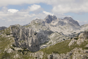 Fototapeta na wymiar Mountain scenery in Durmitor National Park in Dinaric Alps, Montenegro