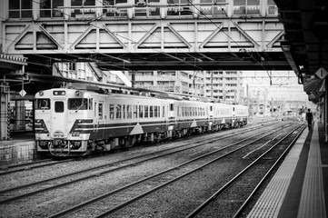 KiHA 48 Series, JR East train, Akita, Tohoku, Japan