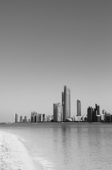 Abu Dhabi sky line and city scene
