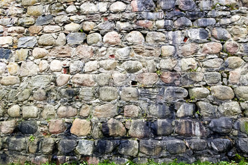 Trakai, Lithuania. fortified wall of stone. background.