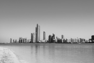 Fototapeta na wymiar Abu Dhabi sky line and city scene