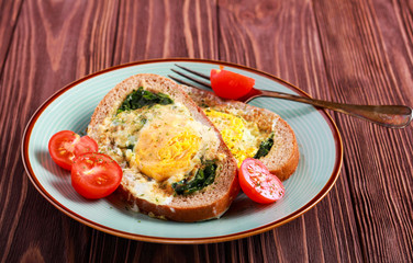 Spinach and egg fried