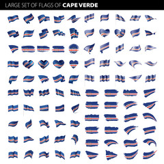 Fototapeta na wymiar Cape Verde flag, vector illustration