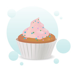 Nice cupcake vector illustration