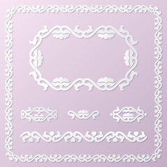 Luxury white seamless ornaments and decorations