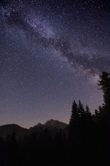 Obraz na płótnie Canvas Fantastische Milchstraßen Galaxie und Sterne in Südtirol_001