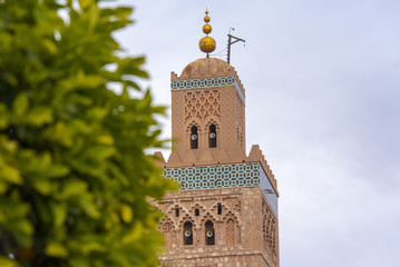 Fototapeta premium Amazing view of Koutoubia Mosque in Marrakech in Morocco