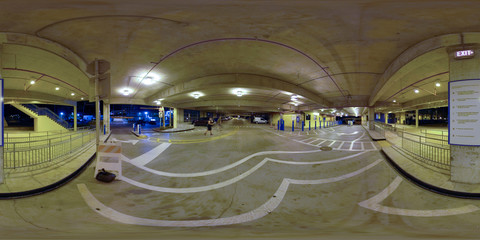 360 spherical image parking garage