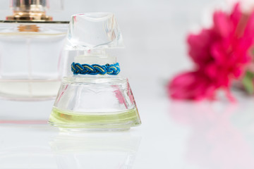 Perfume bottles with flowers