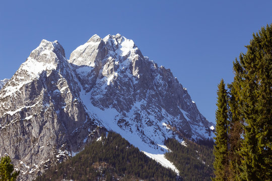 Zugspitze, the highest mountain of Germany