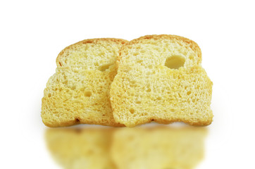 Bread crisp (isolated on white and clipping path)