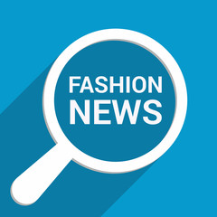 News Concept: Magnifying Optical Glass With Words Fashion News