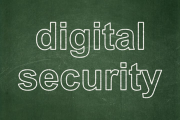 Obraz premium Safety concept: text Digital Security on Green chalkboard background