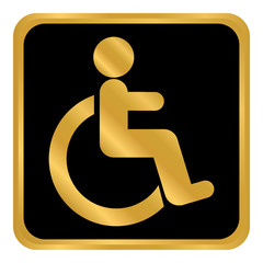 Disabled sign button.