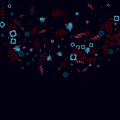 Floral Spring and Summer Vector Wallpaper with Flowers, Leaves, Butterflies, Green Branches. Easter, Mother's Day, 8 March, Birthday, Wedding Background for Banners, Cards, Posters, Invitations.