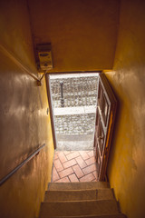 exit of old building in Castel Gandolfo, Rome suburb, Italy