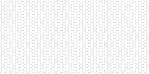 Hexagon Pattern in greyscale, panoramic format