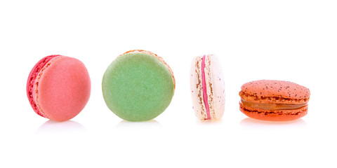Macaroons isolated on white background