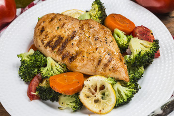 a dish of chicken breast