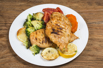 a dish of chicken breast