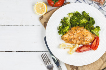 a dish of chicken breast
