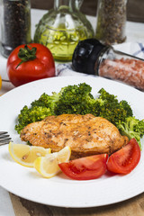 a dish of chicken breast