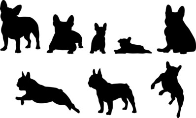 French Bulldog - Silhouetten