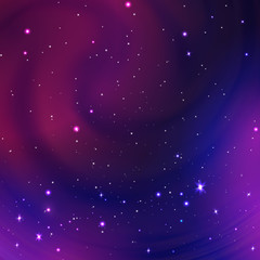 abstract vector background with night sky and stars. illustration of outer space and Milky Way