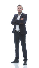 in full growth .portrait of successful business man.