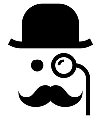 Gentleman with monocle icon
