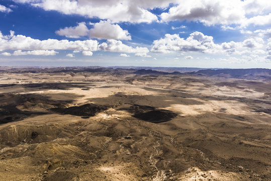 The vast horizons of the Negev desert
