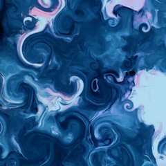 Fototapeta na wymiar Abstract watercolor texture background. Blue neon graphic design creative artwork. Fantasy style art wallpaper.