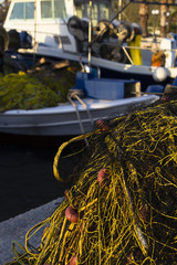 Fishing nets and fishing boats